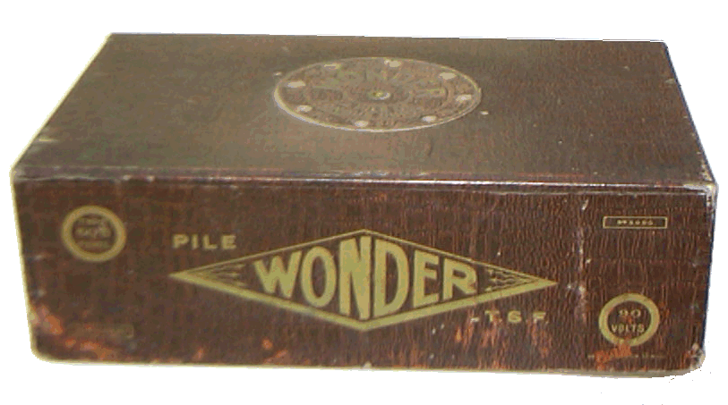 Pile WONDER type B 50 de 90 V pour application en TSF (vers 1925)